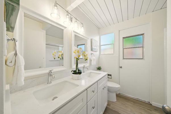 Bathroom, Interior, Wood Texture Flooring