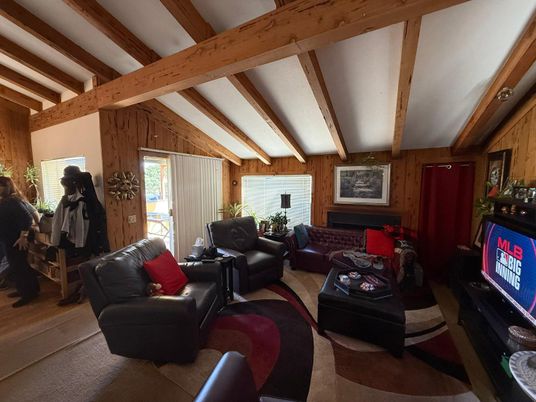 Interior, Living room, Wooden Beams, Wooden Walls
