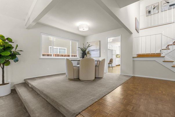 Dining room, Interior, Wood Texture Flooring