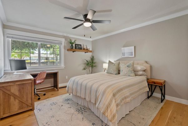 Bedroom, Home Office, Interior, Wood Texture Flooring