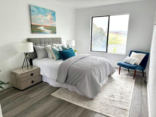 Bedroom, Interior, Wood Texture Flooring