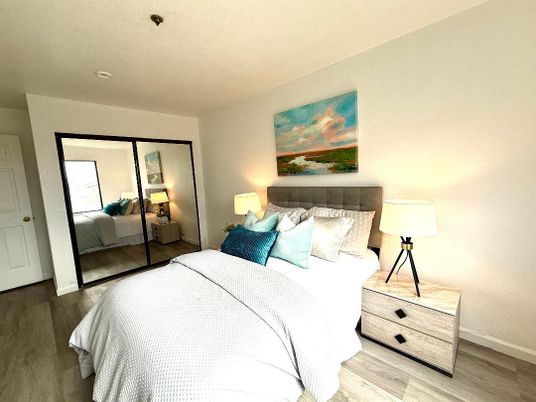 Bedroom, Interior, Wood Texture Flooring