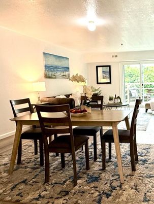 Dining room, Interior, Wood Texture Flooring