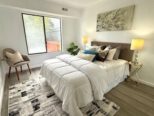 Bedroom, Interior, Wood Texture Flooring