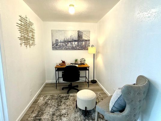 Home Office, Interior, Wood Texture Flooring