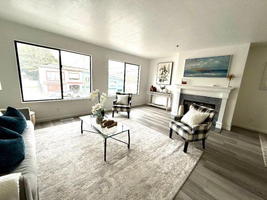 Fireplace, Interior, Living room, Wood Texture Flooring