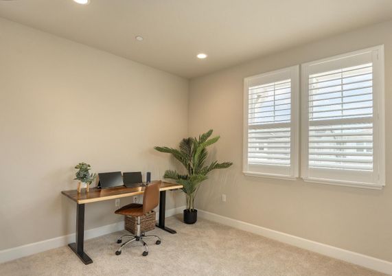Home Office, Interior, Recessed Lighting