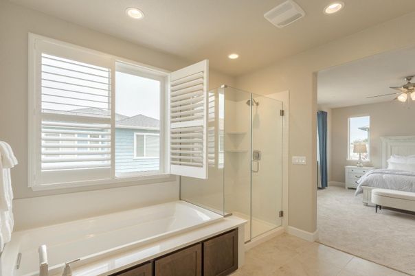 Bathroom, Bedroom, Glass Shower, Interior, Recessed Lighting