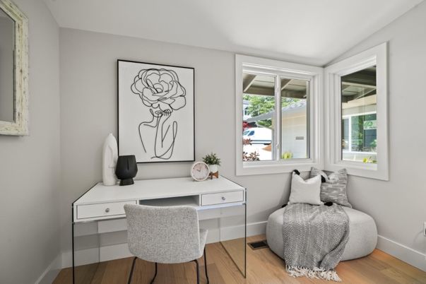 Home Office, Interior, Wood Texture Flooring