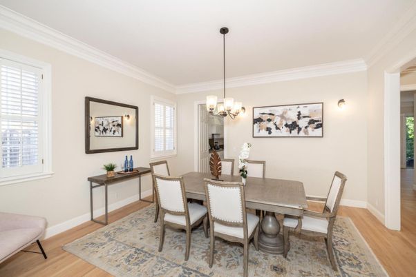 Chandelier, Dining room, Interior, Pendant Lights, Wood Texture Flooring