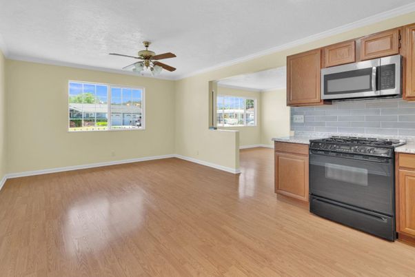 Empty room, Interior, Kitchen, Wood Texture Flooring