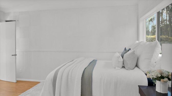 Bedroom, Interior, Wood Texture Flooring