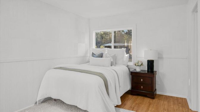 Bedroom, Interior, Wood Texture Flooring