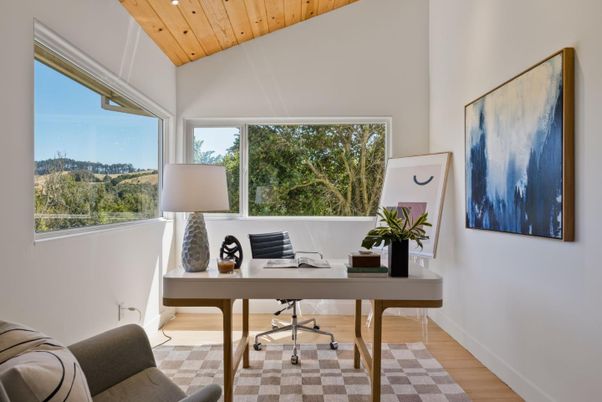 Home Office, Interior, Wooden Beams, Wooden Ceilings, Wood Texture Flooring