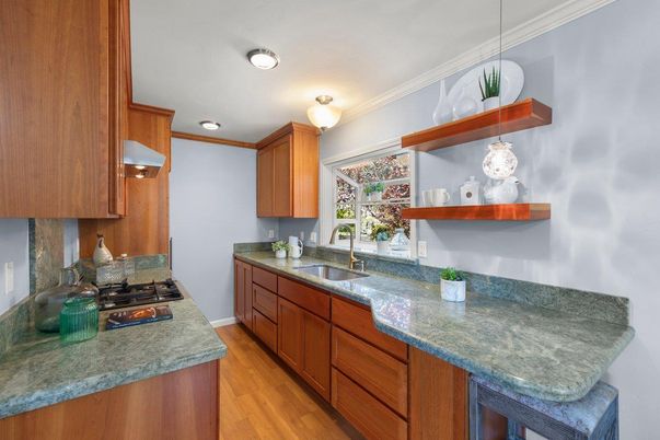Interior, Kitchen, Wood Texture Flooring