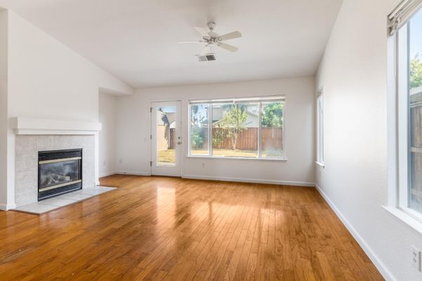 Empty room, Fireplace, Interior, Wood Texture Flooring