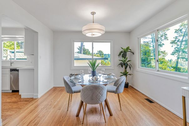 Dining room, Interior, Wood Texture Flooring