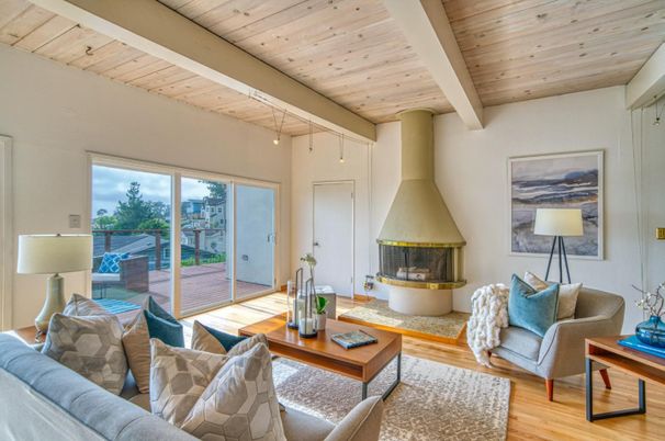 Fireplace, Interior, Living room, Wooden Ceilings, Wood Texture Flooring