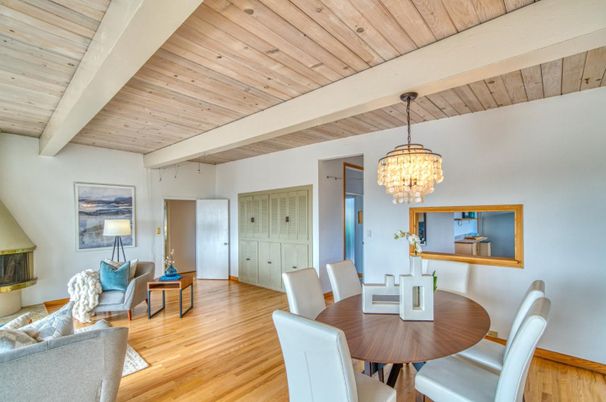 Chandelier, Dining room, Interior, Living room, Wooden Ceilings, Wood Texture Flooring