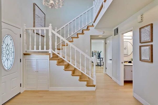 Chandelier, Interior, Recessed Lighting, Wood Texture Flooring