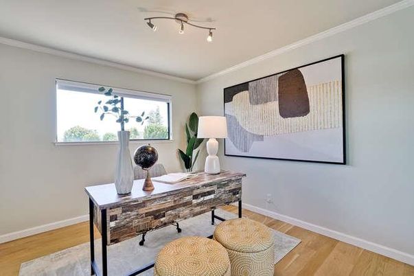 Home Office, Interior, Wood Texture Flooring
