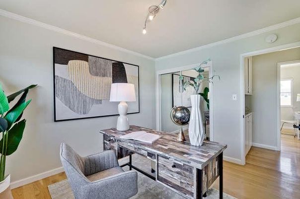 Home Office, Interior, Wood Texture Flooring