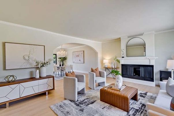 Chandelier, Dining room, Fireplace, Interior, Living room, Wood Texture Flooring