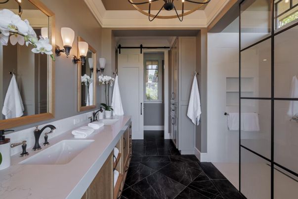 Bathroom, Dual Sink Vanities, Interior, Marble