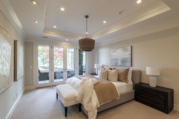 Bedroom, Interior, Pendant Lights, Recessed Lighting