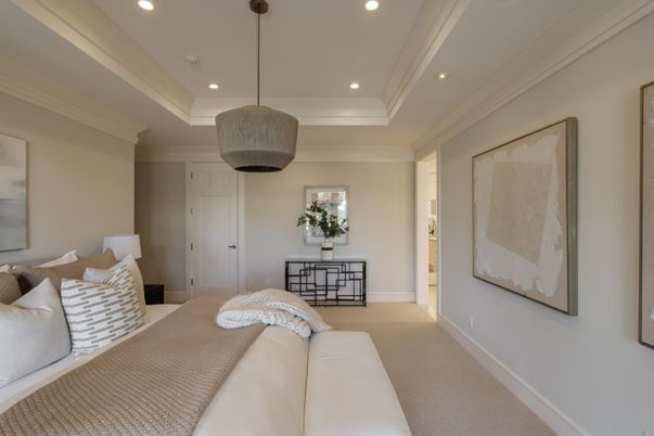 Bedroom, Interior, Pendant Lights, Recessed Lighting