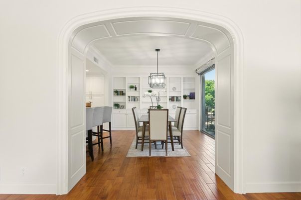 Chandelier, Dining room, Interior, Wood Texture Flooring