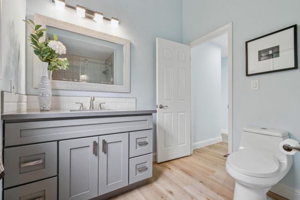 Bathroom, Interior, Wood Texture Flooring