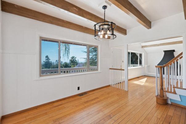 Interior, Pendant Lights, Wooden Beams, Wood Texture Flooring