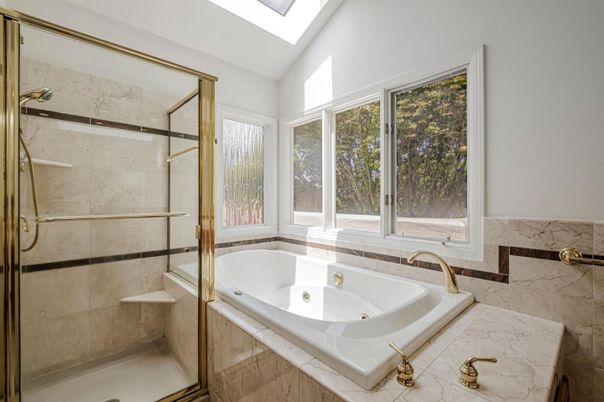 Bathroom, Glass Shower, Interior, Marble Walls