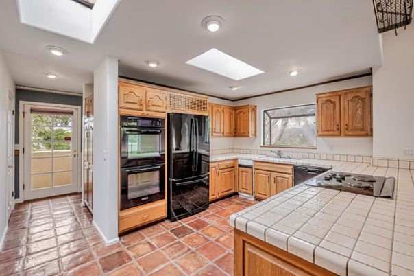 Interior, Kitchen, Recessed Lighting, Tile Countertops