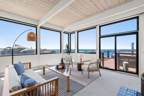 Interior, Living room, Sun Room, Water, Wooden Ceilings