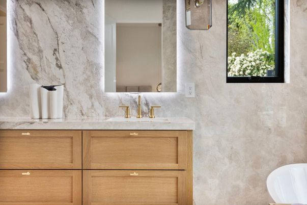 Bathroom, Interior, Marble Walls