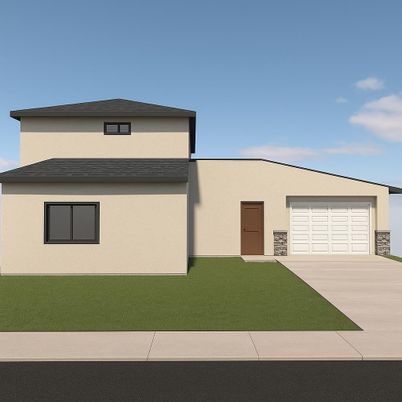 Attached, Exterior, Facade, Modern