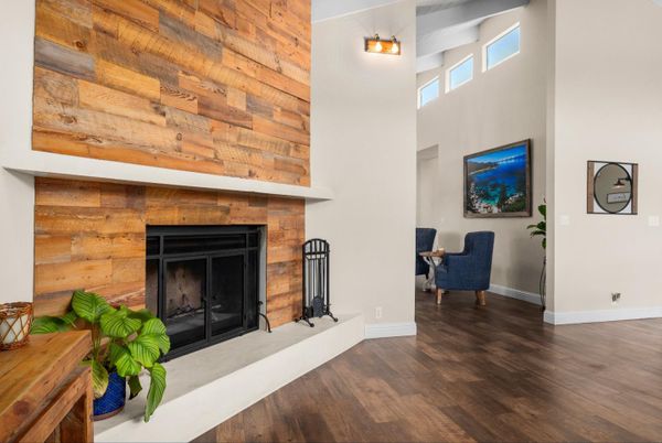 Fireplace, Interior, Wood Texture Flooring, Wooden Walls