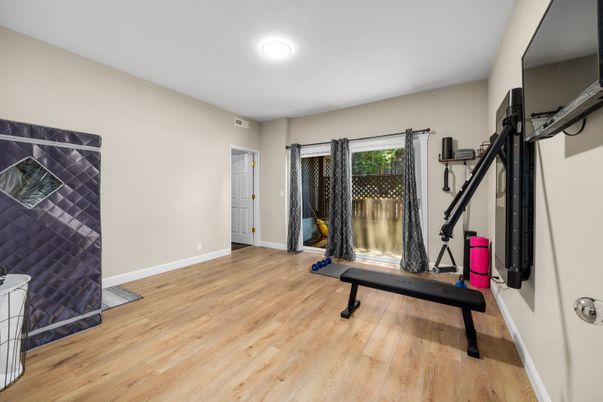 Fitness Equipment, Interior, Wood Texture Flooring