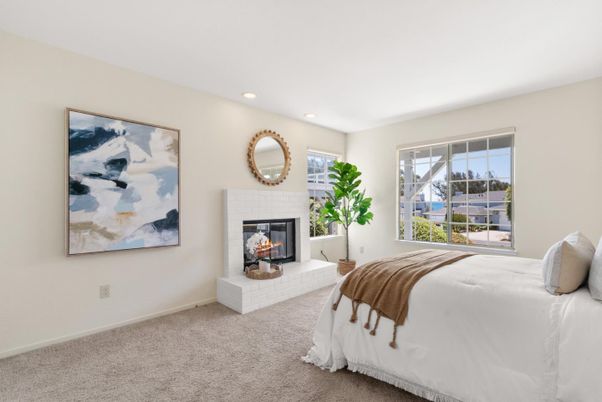Bedroom, Fireplace, Interior, Recessed Lighting