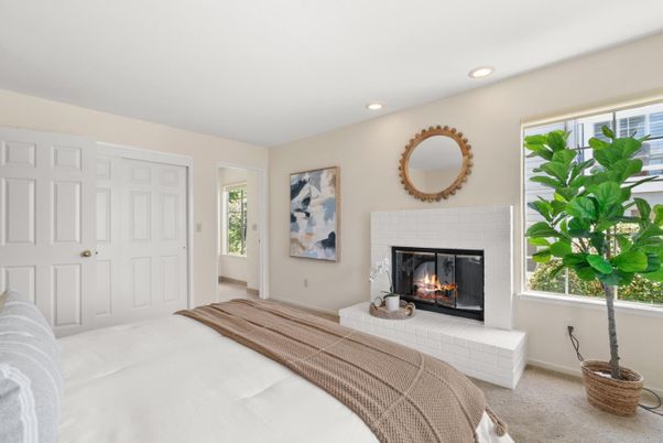 Bedroom, Fireplace, Interior, Recessed Lighting