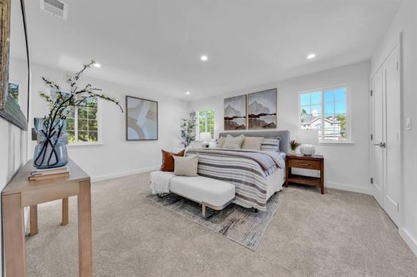 Bedroom, Interior, Recessed Lighting