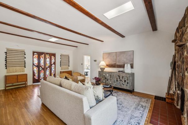 Interior, Living room, Wooden Beams, Wood Texture Flooring