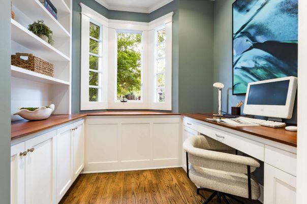 Home Office, Interior, Wood Texture Flooring