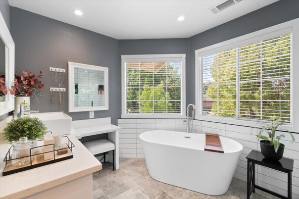 Bathroom, Free Standing Baths, Interior, Recessed Lighting