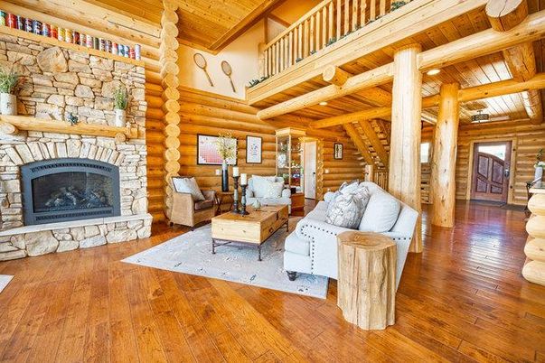 Fireplace, Interior, Living room, Stone Walls, Wooden Beams, Wooden Ceilings, Wood Texture Flooring, Wooden Walls