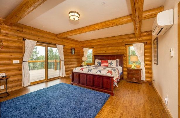 Bedroom, Interior, Wooden Beams, Wood Texture Flooring, Wooden Walls