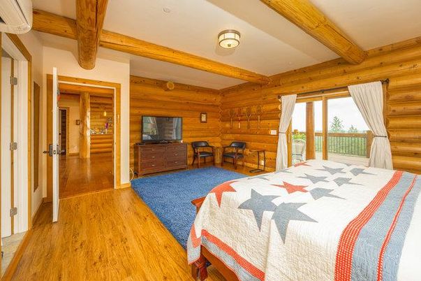 Bedroom, Interior, Wooden Beams, Wood Texture Flooring, Wooden Walls