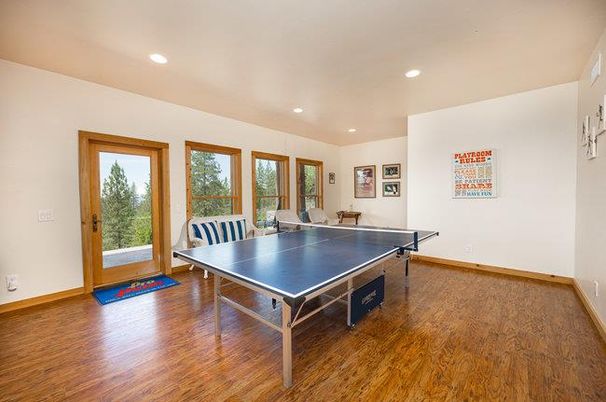 Game Room, Interior, Recessed Lighting, Wood Texture Flooring